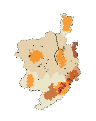 Carte de localisation des projets incluant des inventaires d’espèces liées aux forêts anciennes et/ou matures.