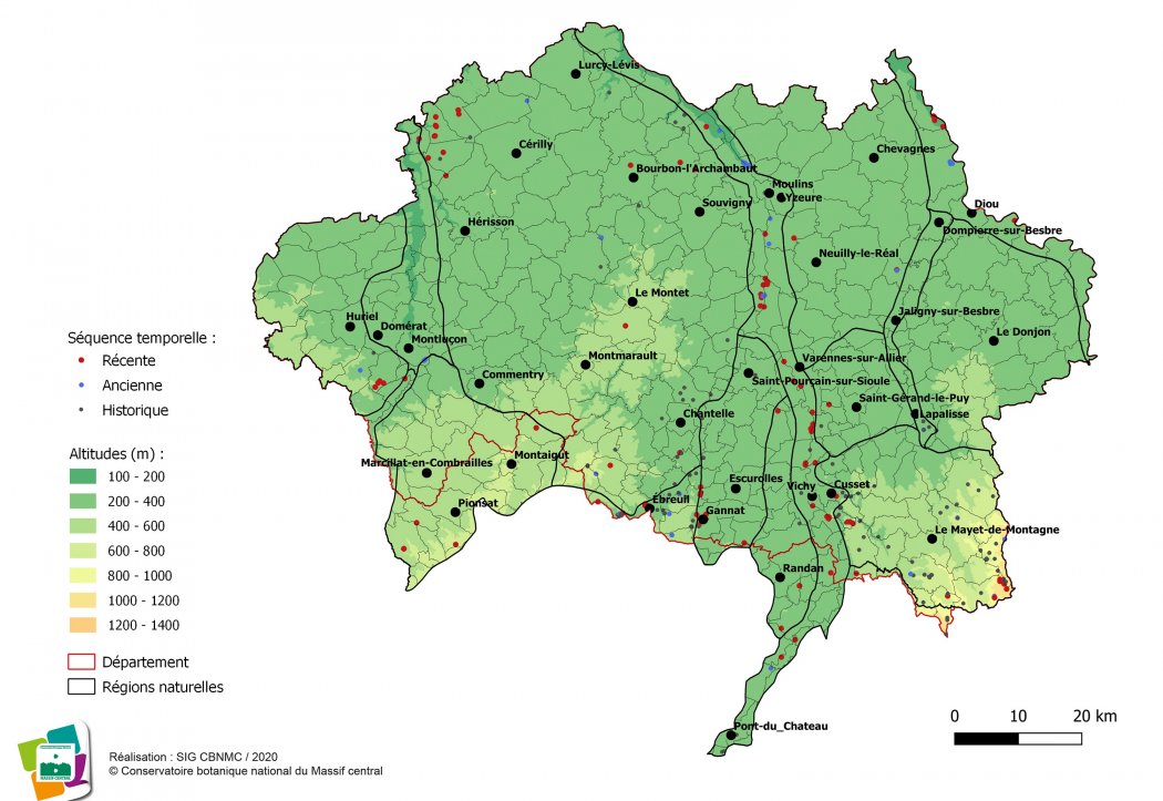 Relevés floristiques de l'Allier