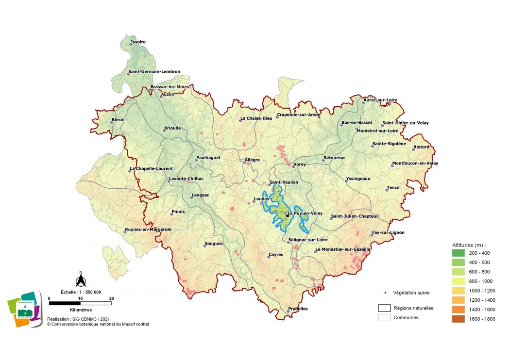 Suivi de végétations et d'habitats du Bassin du Puy-en-Velay