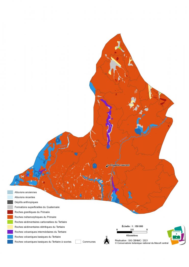 Géologie des Contreforts de la Margeride