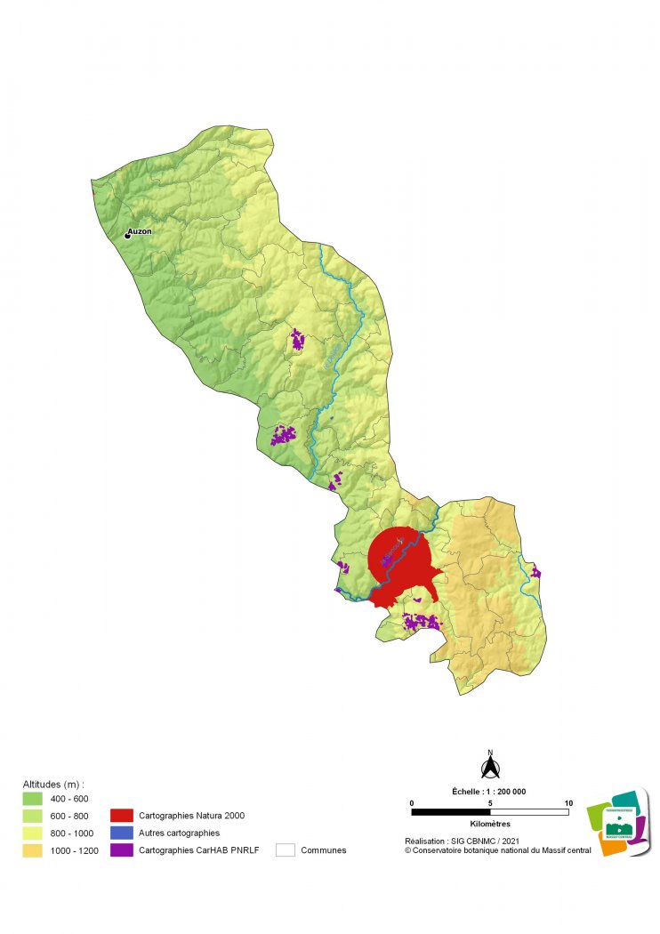 Cartographie des Pays coupés du Livradois