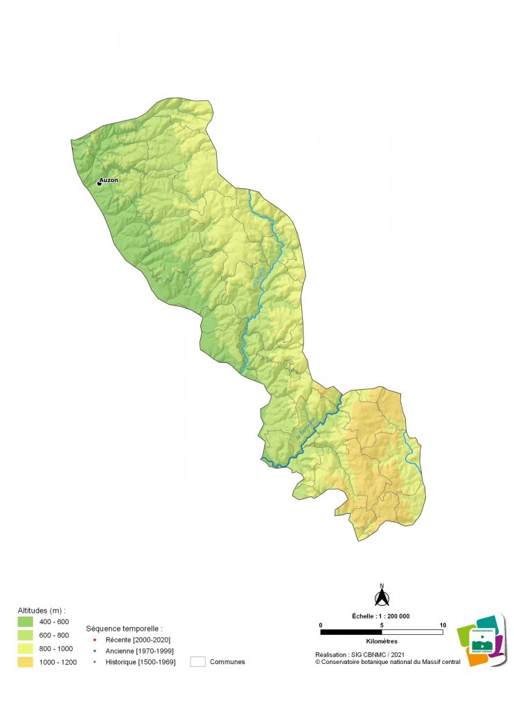 Relevés floristiques des Pays coupés du Livradois