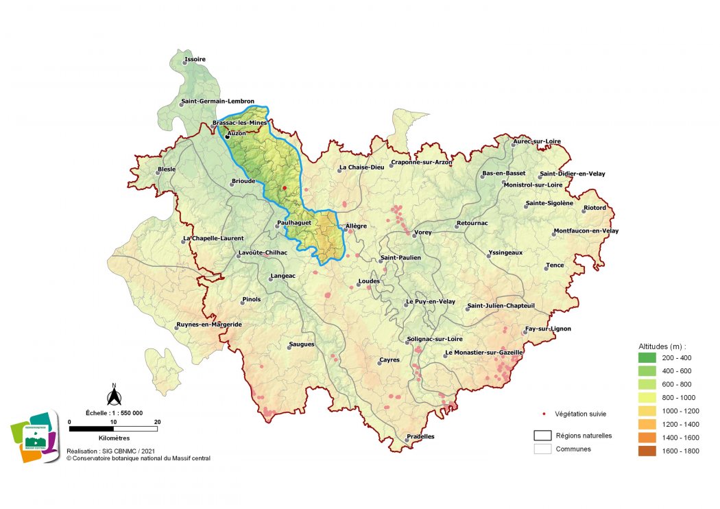 Suivi de végétations et d'habitats des Pays coupés du Livradois
