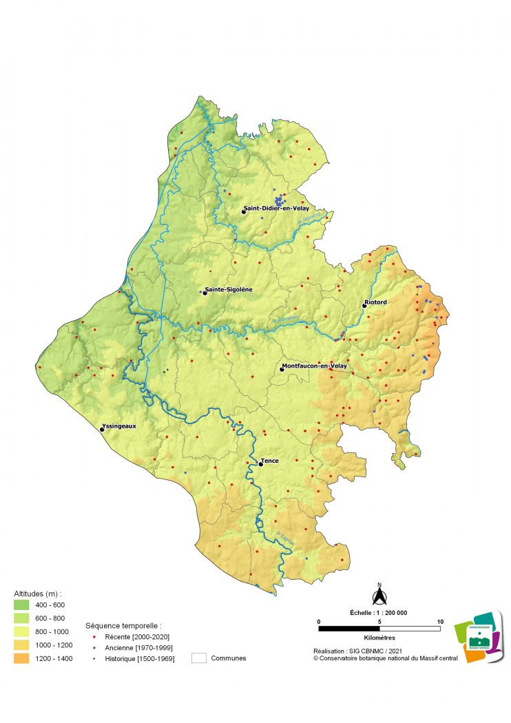 Relevés floristiques des Plateaux du Velay