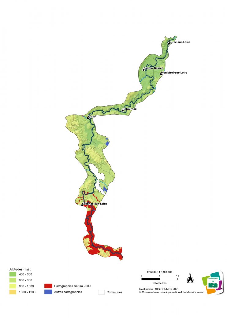 Cartographie de la Vallée et gorges de la Haute-Loire