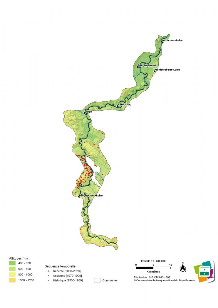 Relevés floristiques de la Vallée et gorges de la Haute-Loire