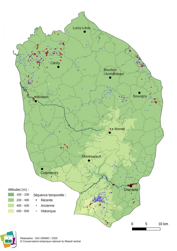 Relevés floristiques de la Forêt et bocage bourbonnais