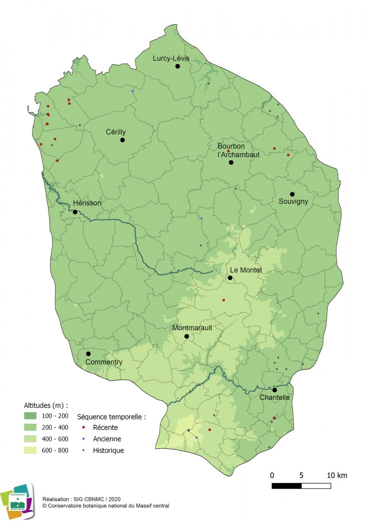 Relevés floristiques de la Forêt et bocage bourbonnais