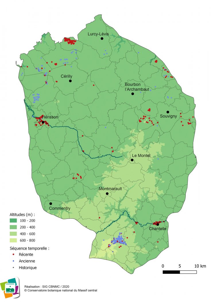 Relevés phytosociologiques de la Forêt et bocage bourbonnais