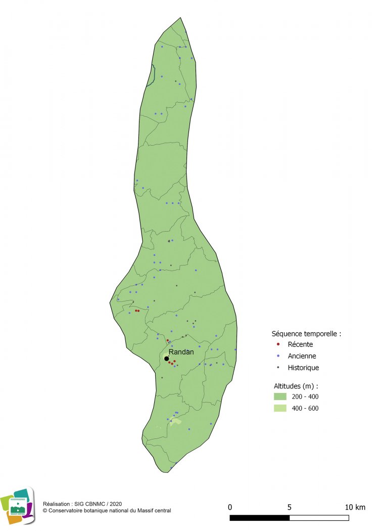 Relevés floristiques de la Forêt et bocage du Val d'Allier vichyssois