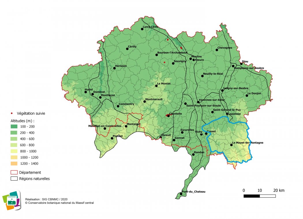 Suivi de végétations et d'habitats de la Montagne bourbonnaise