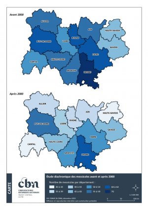Étude diachronique des messicoles par département
