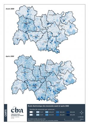 Étude diachronique des messicoles par commune