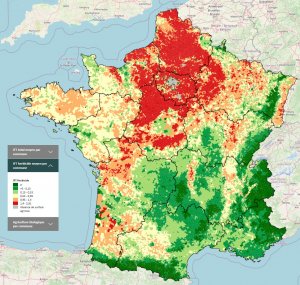 Carte Adonis - Usage des pesticides par communes - Solagro 2023