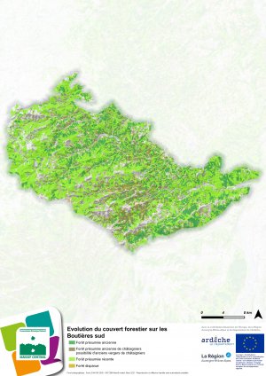 Couvert forestier - Boutières sud