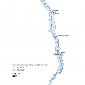 Pluviométrie du Val d'Allier
