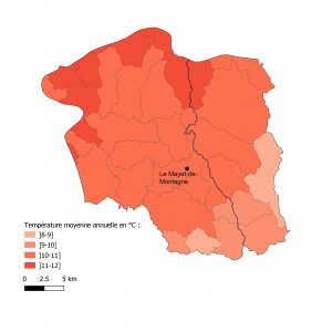 Isothermes de la Montagne bourbonnaise